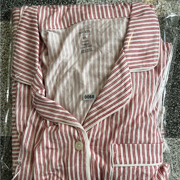 New Auden Red and White Striped Pajama Set XXL - Picture 5 of 5